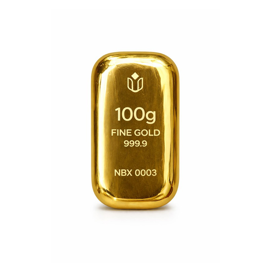 NUBEX | CAST BAR | 100G GOLD 999.9
