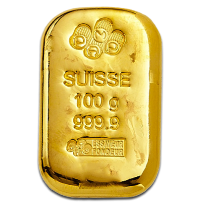 PAMP SUISSE | CAST BAR | 100G GOLD 999.9