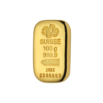 PAMP SUISSE | CAST BAR | 100G GOLD 999.9