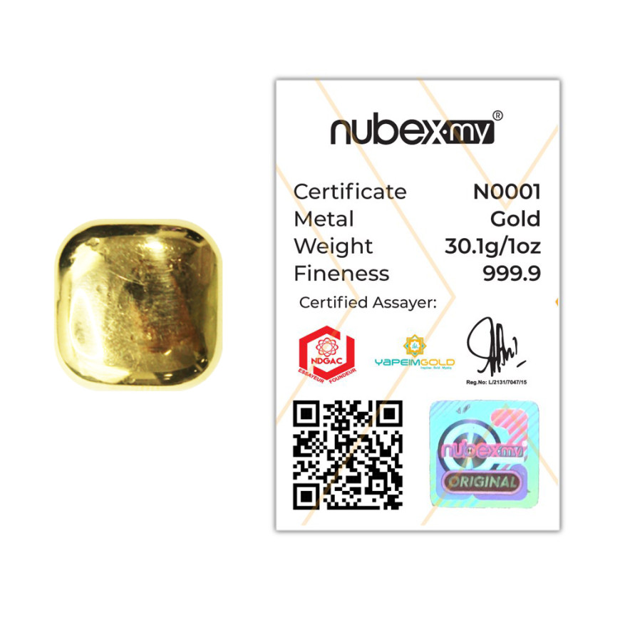 NUBEX | TAC TIC | VERSION 2 | CAST BAR | 1OZ GOLD 999.9