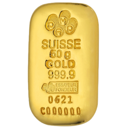 PAMP SUISSE CAST 50G GOLD 999.9