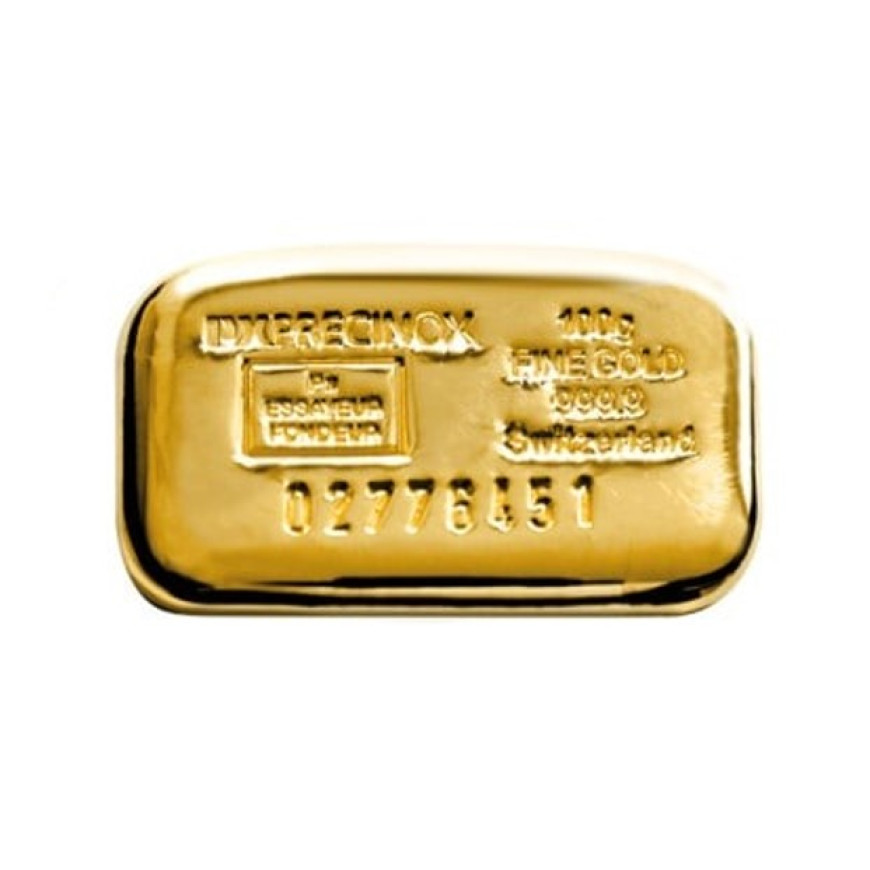 PRECINOX | 100G CAST BAR | GOLD 999.9