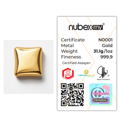 NUBEX | TAC TIC | VERSION 2 | CAST BAR | 1OZ GOLD 999.9
