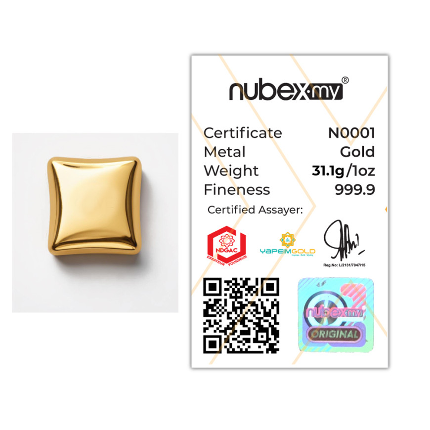 NUBEX | TAC TIC | VERSION 2 | CAST BAR | 1OZ GOLD 999.9