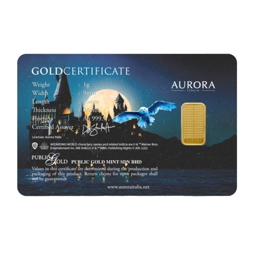 PUBLIC GOLD | AURORA ITALIAS UNIQUE | HARRY POTTER AND THE SORCERERS STONE | 1G GOLD 999.9