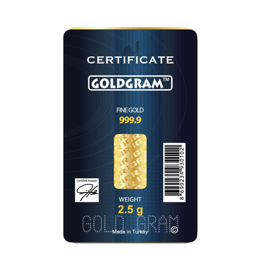 ISTANBUL GOLD RREFINERY (IGR) | IN ASSAY | 2.5G GOLD 999.9