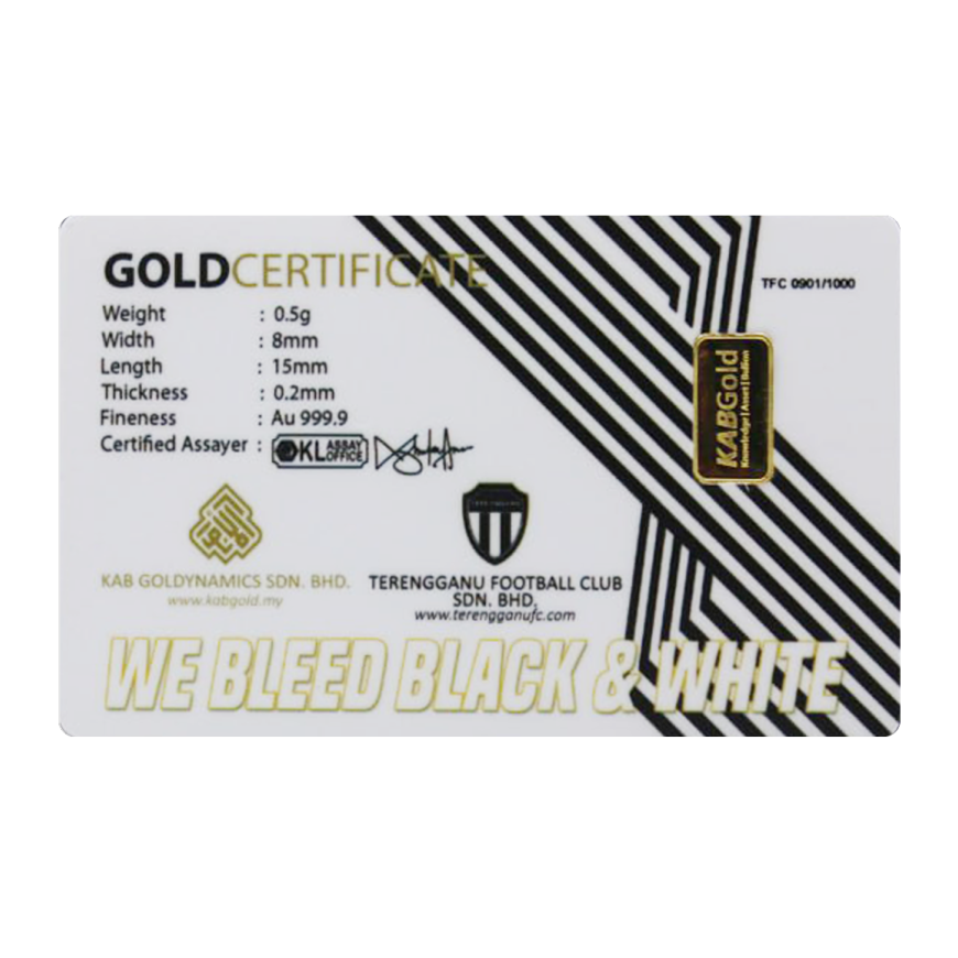 KAB GOLD | TERENGGANU FOOTBALL CLUB | 0.5G OLD 999.9