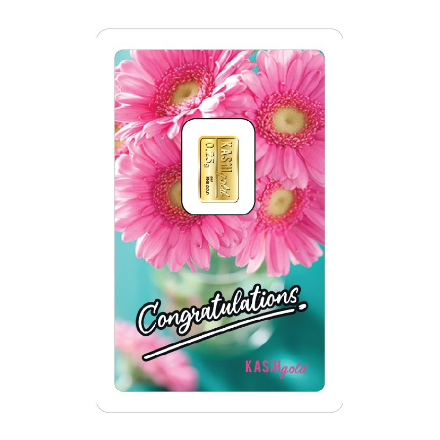 KASIH GOLD | CONGRATULATIONS | VER. 1 | 0.25G GOLD 999.0
