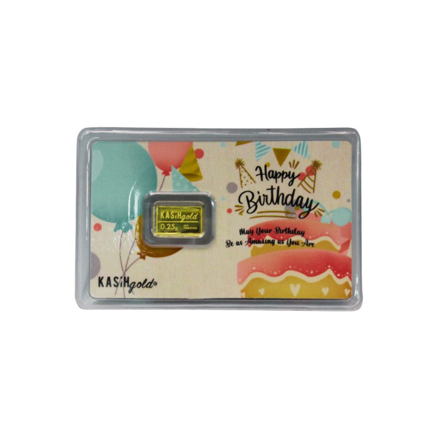 KASIH GOLD | HAPPY BIRTHDAY | 0.25G GOLD 999.0