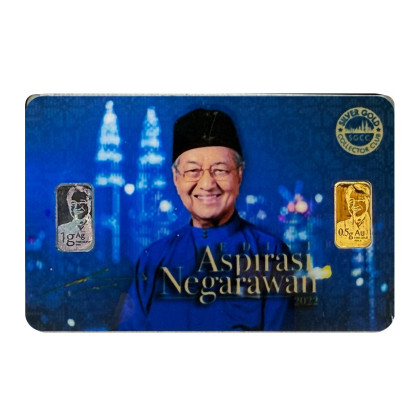 MEEM GOLD | ASPIRASI NEGARAWAN ( BLUE CERT. ) | 0.5G GOLD 999.9 WITH 1G SILVER 999.0