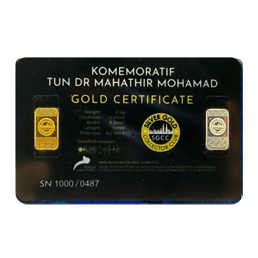 MEEM GOLD | ASPIRASI NEGARAWAN ( PURPLE CERT. ) | 0.5G GOLD 999.9 WITH 1G SILVER 999.0