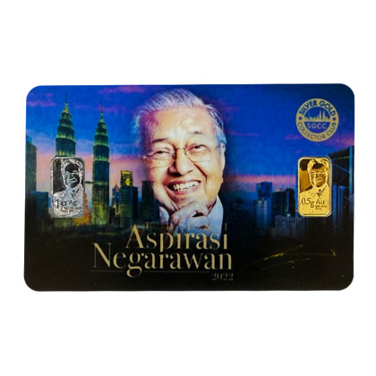 MEEM GOLD | ASPIRASI NEGARAWAN ( PURPLE CERT. ) | 0.5G GOLD 999.9 WITH 1G SILVER 999.0