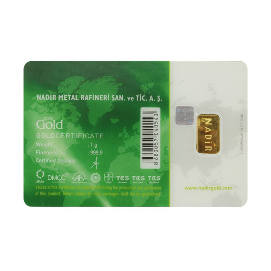 NADIR GOLD | 1G GOLD 999.9