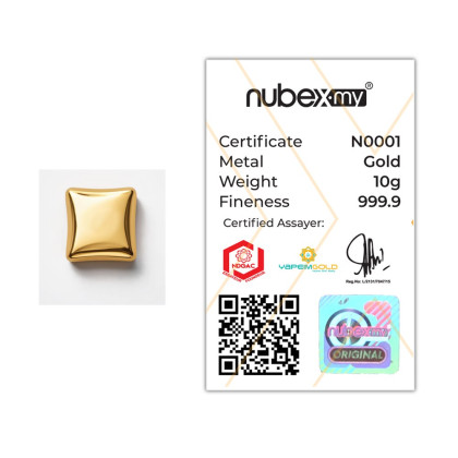 NUBEX | TAC TIC | VERSION 2 | CAST BAR | 10G GOLD 999.9