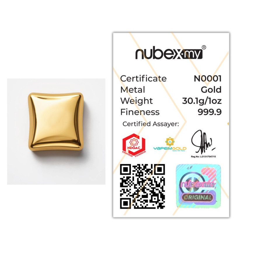 NUBEX | TAC TIC | VERSION 2 | CAST BAR | 1OZ GOLD 999.9