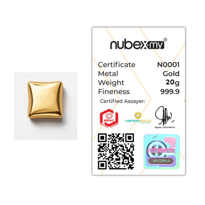 NUBEX | TAC TIC | VERSION 2 | CAST BAR | 20G GOLD 999.9