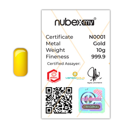 NUBEX-TAC TIC-CAST 10G GOLD 999.9