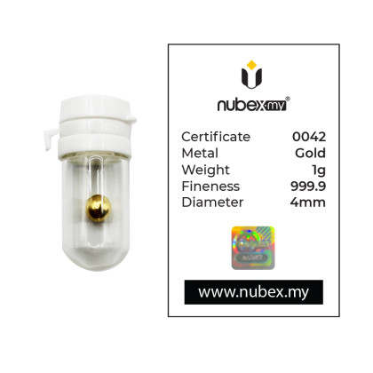 NUBEX | FLEXI | TAC TIC | CAST BAR | 1G GOLD 999.9