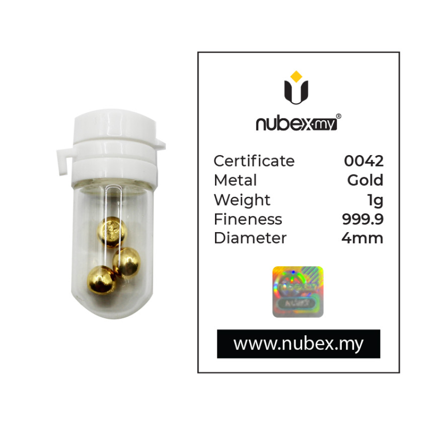 NUBEX | FLEXI | TAC TIC | CAST BAR | 3PCS | 1G GOLD 999.9