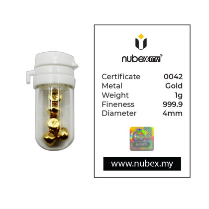 NUBEX | FLEXI | TAC TIC | CAST BAR | 5PCS | 1G GOLD 999.9