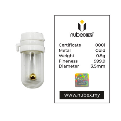 NUBEX | FLEXI | TAC TIC | CAST BAR | 0.5G GOLD 999.9