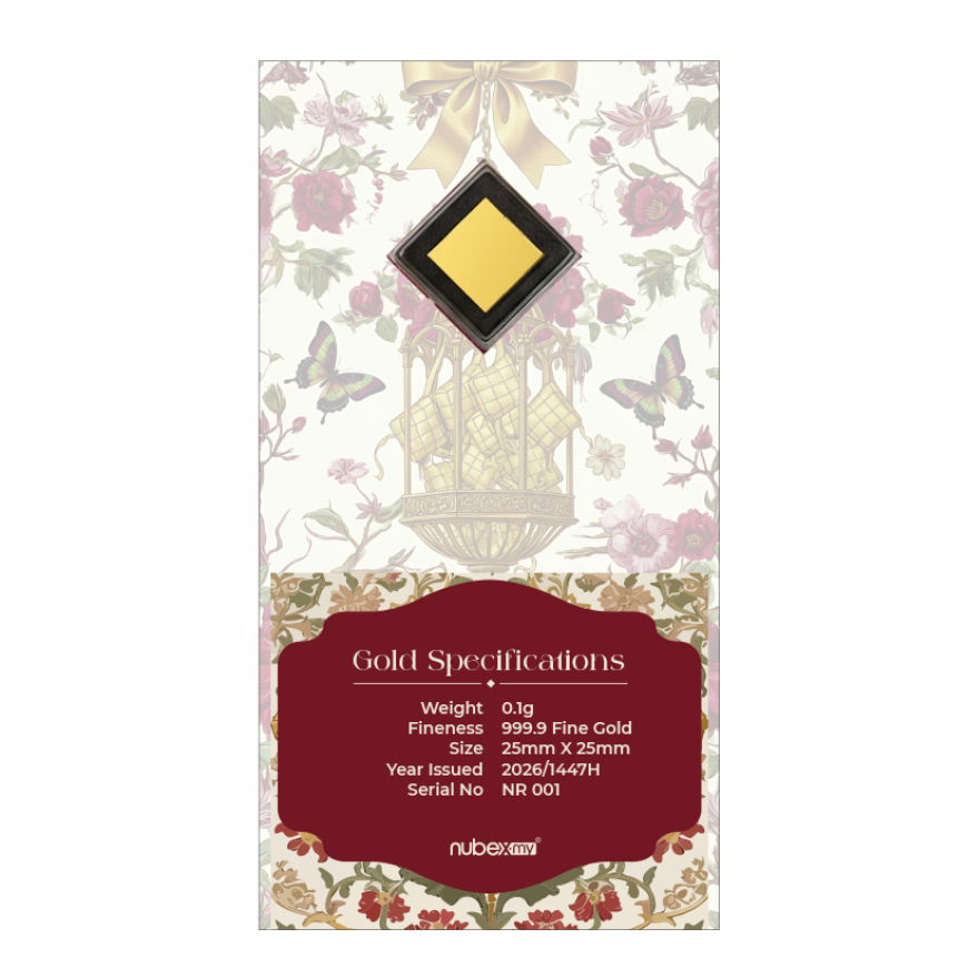 NUBEX | EID MUBARAK 1447H | KETUPAT EMAS | 0.1G GOLD 999.9