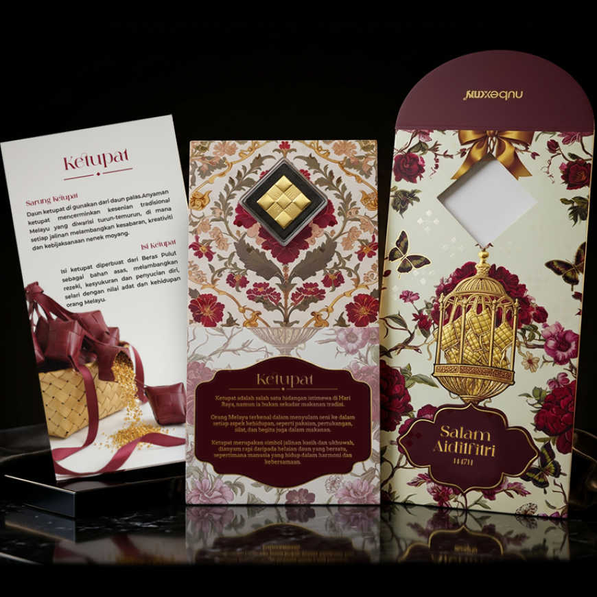 NUBEX | EID MUBARAK 1447H | KETUPAT EMAS | 0.1G GOLD 999.9