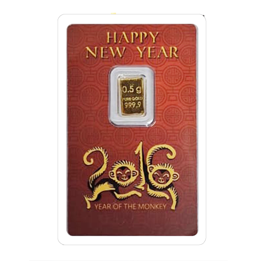 NUBEX | YEAR OF MONKEY (2016) | 0.5G GOLD 999.0