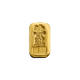 Pamp suisse | cast bar | qr | 50g gold 999.9