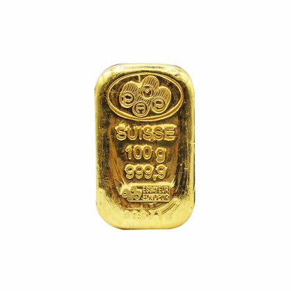 PAMP SUISSE | CERT PINK CAST | 100G GOLD 999.9
