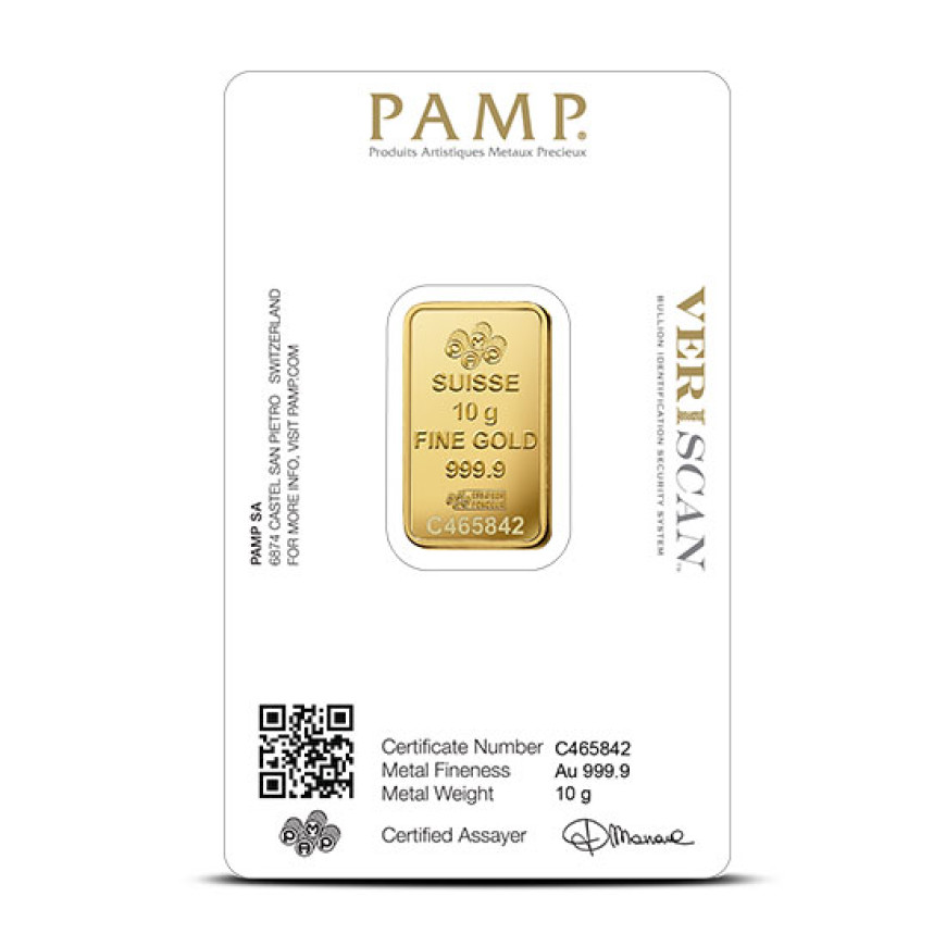 PAMP SUISSE | LADY FORTUNA | VERISCAN | 10G GOLD 999.9