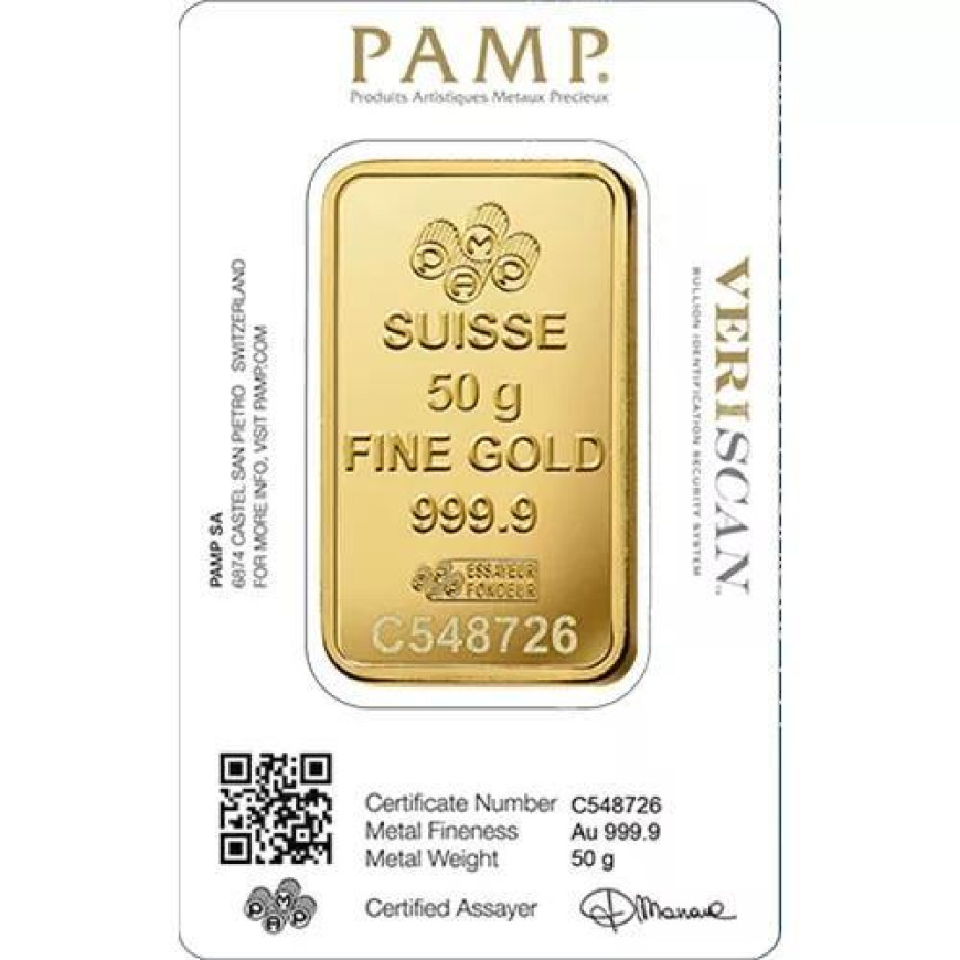 PAMP SUISSE | LADY FORTUNA | VERISCAN | 50G GOLD 999.9