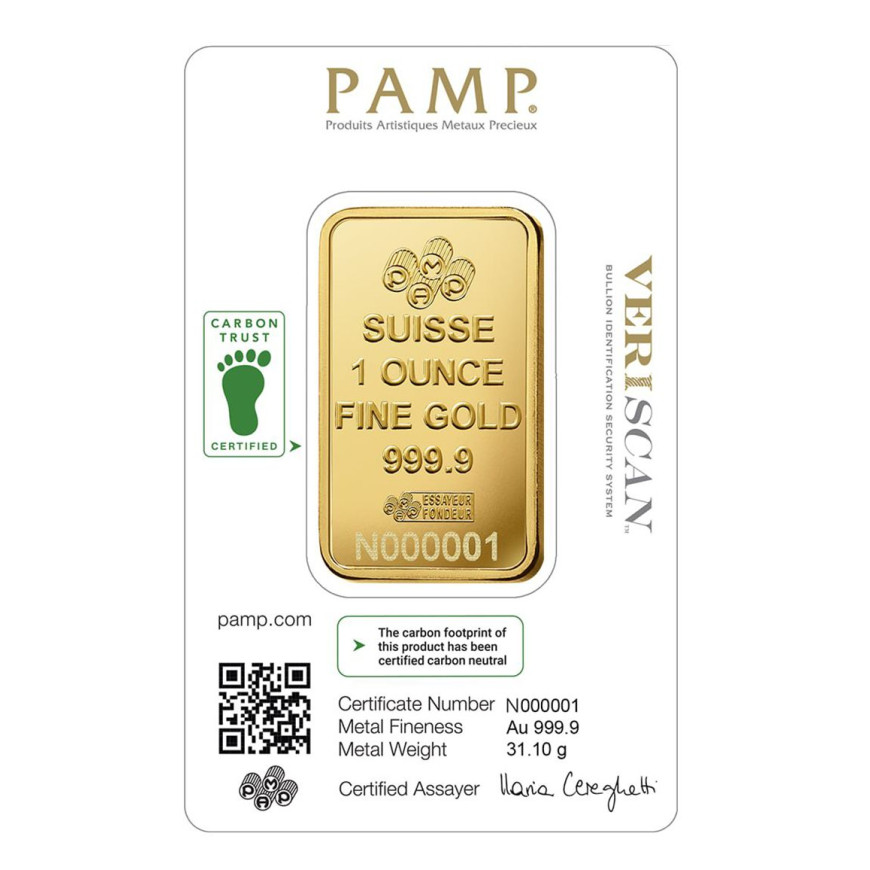 PAMP SUISSE | LADY FORTUNA | VERISCAN (CARBON NEUTRAL) | 1OZ GOLD 999.9