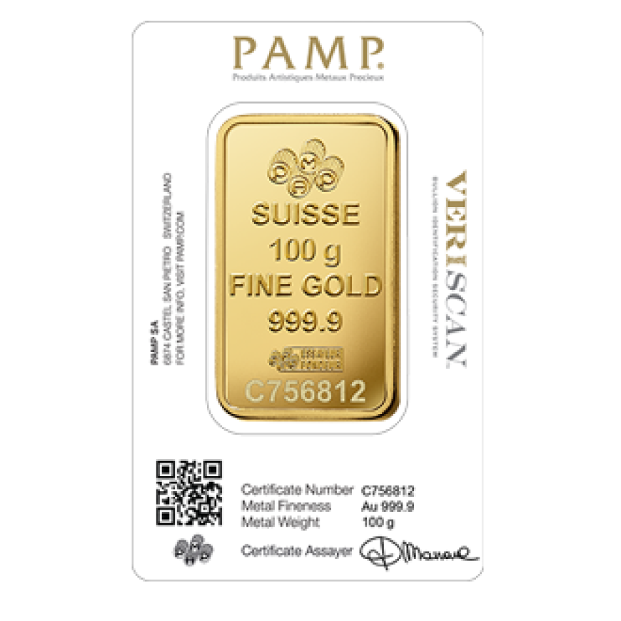 PAMP SUISSE | LADY FORTUNA | VERISCAN | 100G GOLD 999.9