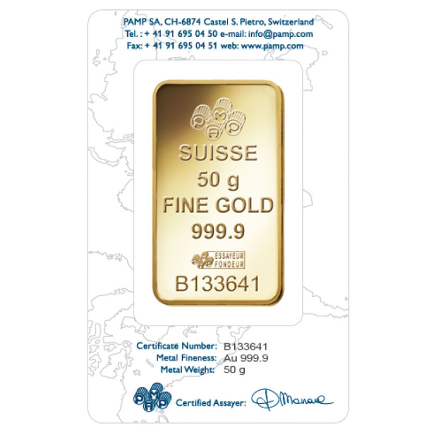 PAMP SUISSE | ROSA | 50G GOLD 999.9