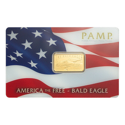 PAMP SUISSE | AMERICA THE FREE BALD EAGLE | 5G GOLD 999.9