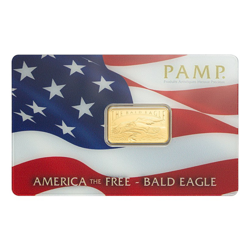 PAMP SUISSE | AMERICA THE FREE BALD EAGLE | 5G GOLD 999.9
