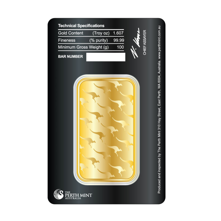 PERTH MINT | OLD VERSION (BLACK CERT.) | 100G GOLD 999.9