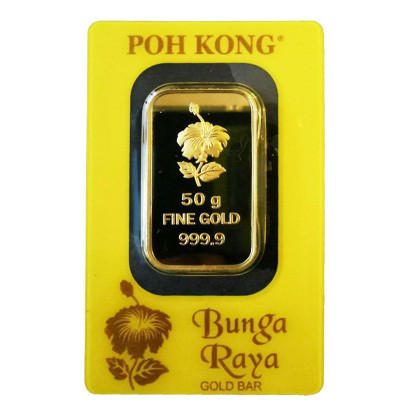 POH KONG | BUNGA RAYA | 50G GOLD 999.9