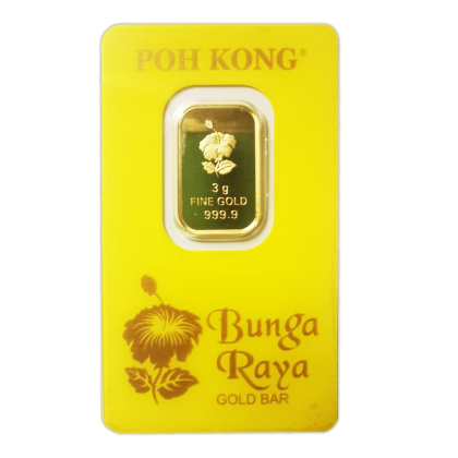 POH KONG-BUNGA RAYA 3G GOLD 999.9