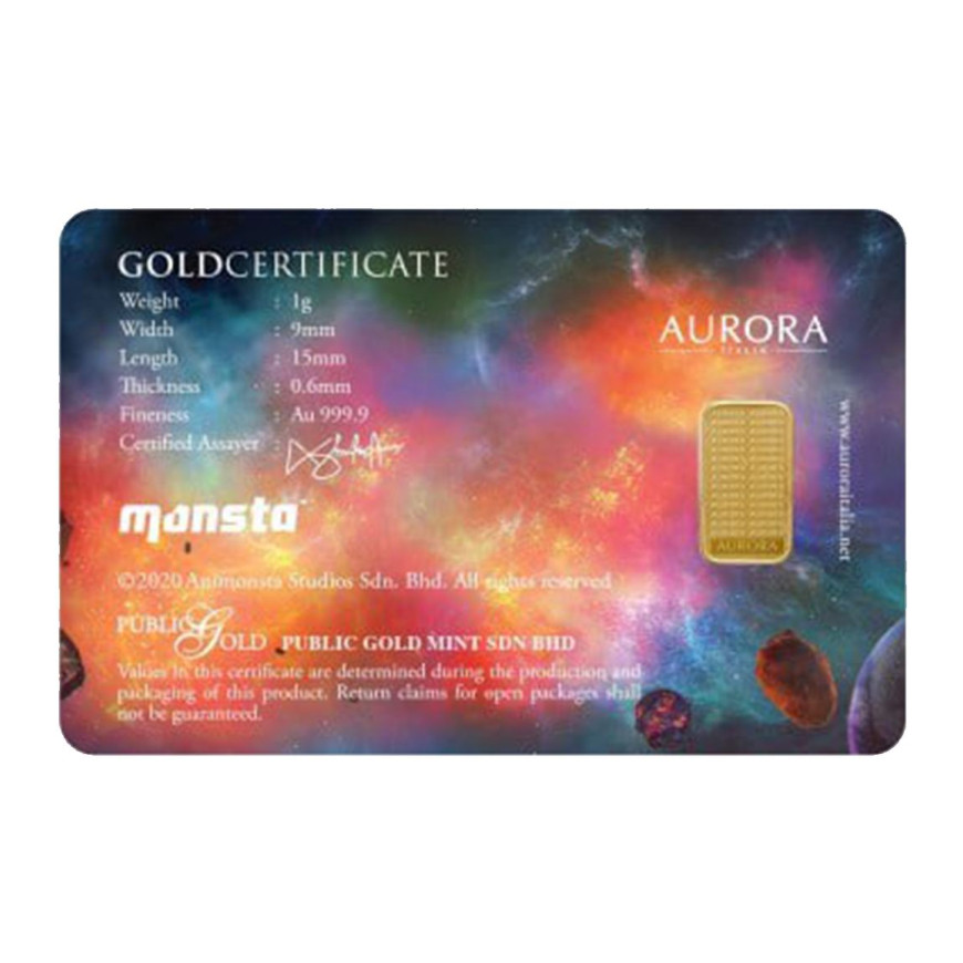 PUBLIC GOLD | AURORA ITALIA'S UNIQUE | BOBOIBOY | VERSION 2 | 1G GOLD 999.9