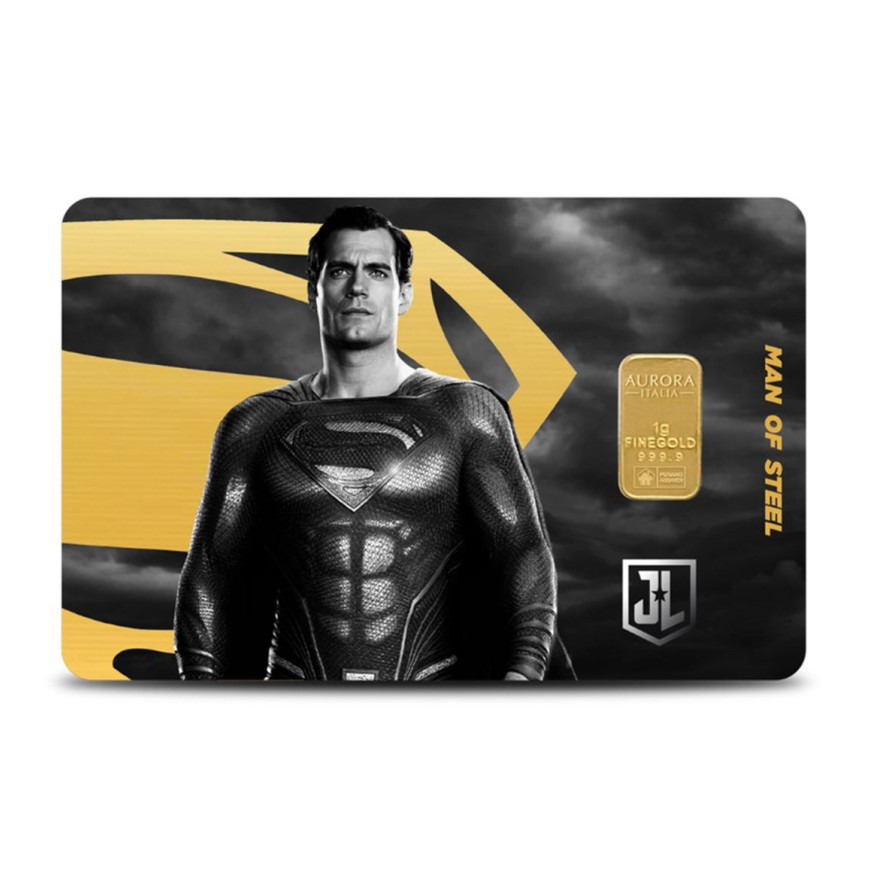 PUBLIC GOLD | AURORA ITALIA'S UNIQUE | JUSTICE LEAGUE | SUPERMAN | 1G GOLD 999.9