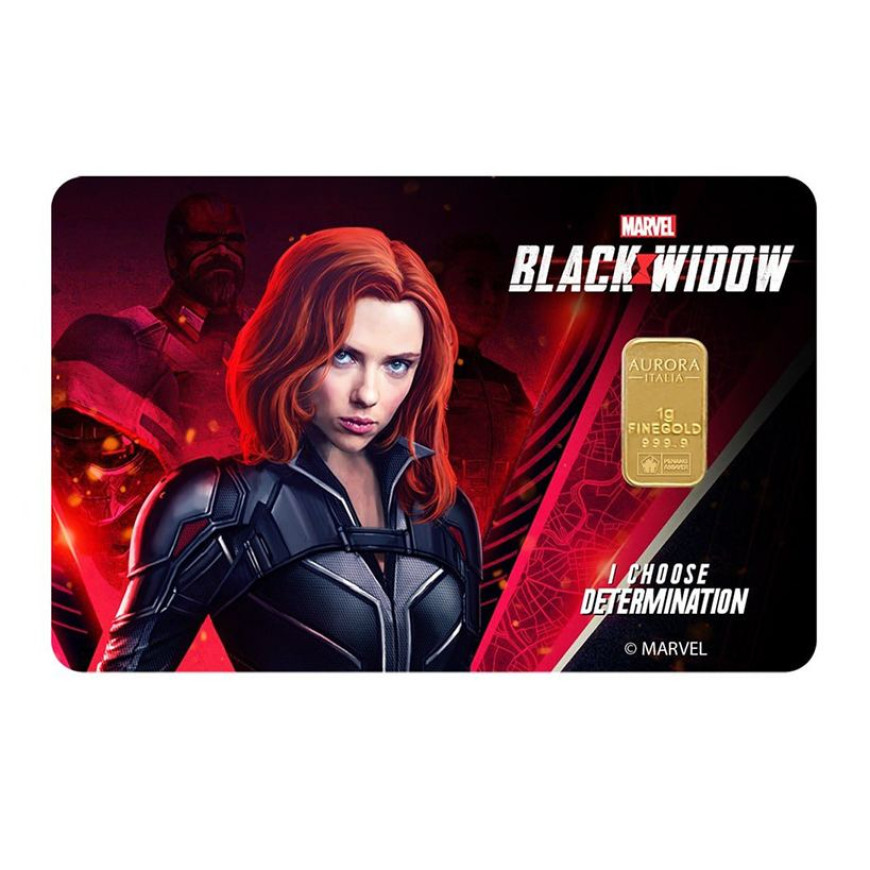 PUBLIC GOLD | AURORA ITALIAS UNIQUE | MARVEL | BLACK WIDOW | 1G GOLD 999.9