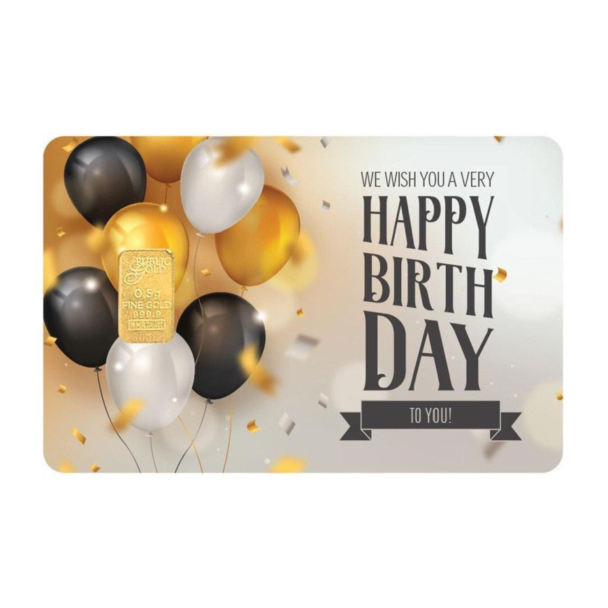 PUBLIC GOLD | HAPPY BIRTHDAY | 0.5G GOLD 999.9