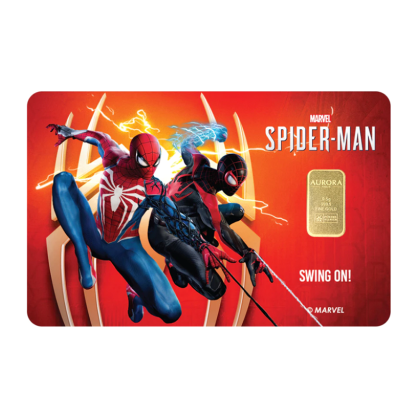 PUBLIC GOLD | AURORA ITALIAS UNIQUE | MARVEL | SPIDER-MAN | SWING ON | 0.5G GOLD 999.9