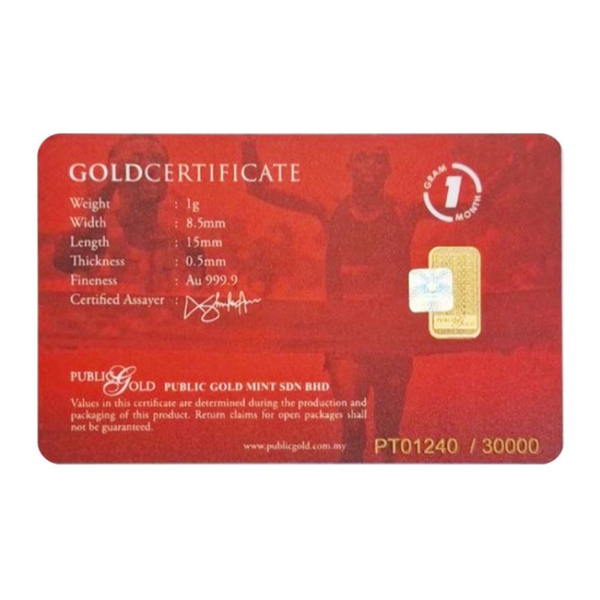 PUBLIC GOLD | YOU HAVE TO START TO BE GREAT | 1G GOLD 999.9