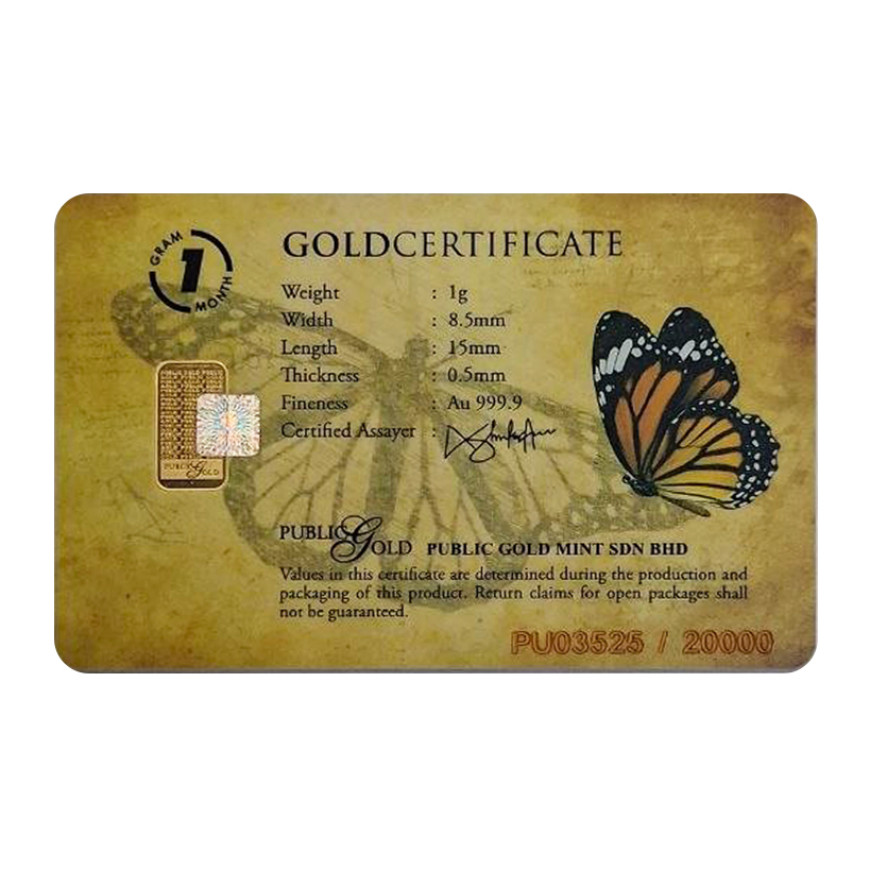 PUBLIC GOLD | METAMORPHOSIS | 1G GOLD 999.9