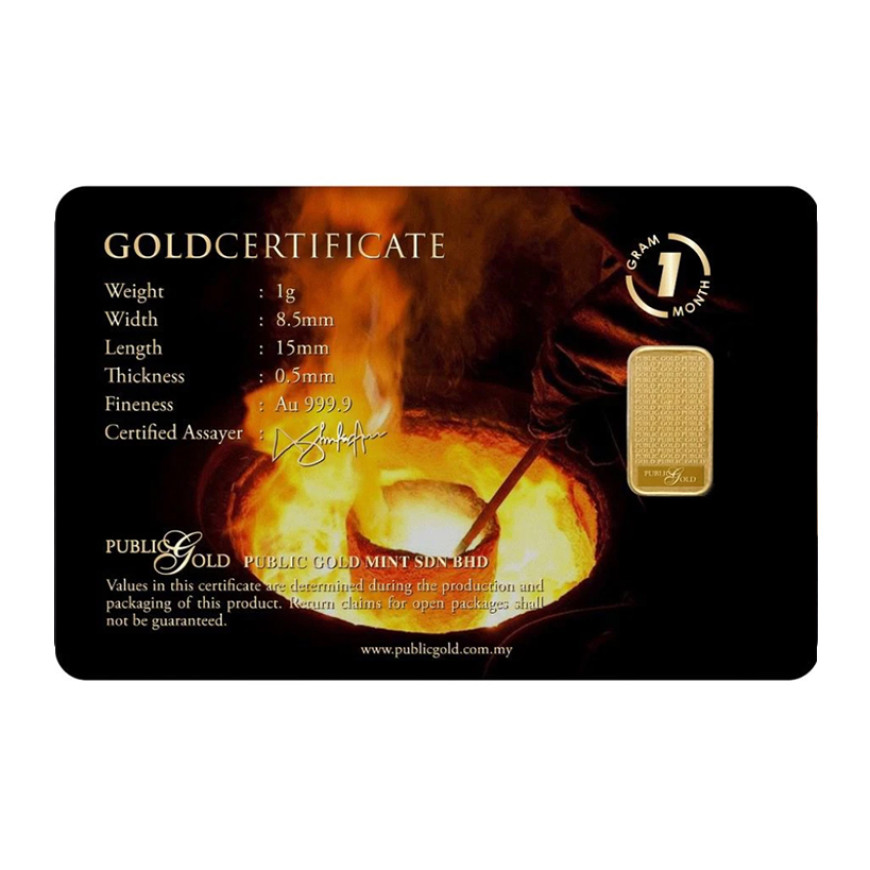 PUBLIC GOLD | SMELTING | 1G GOLD 999.9