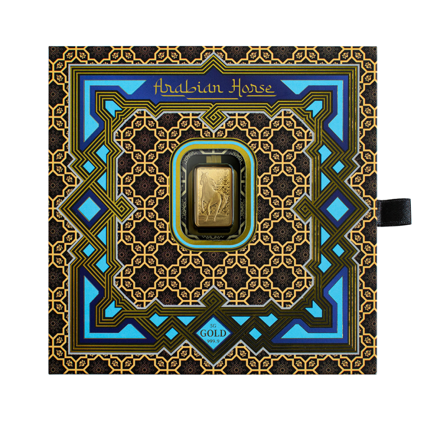 PAMP SUISSE | ARABIAN HORSE WITH PENDANT FRAME | 5G GOLD 999.9