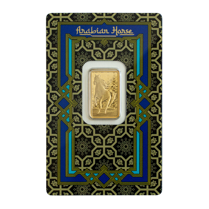 PAMP SUISSE | ARABIAN HORSE WITH PENDANT FRAME | 5G GOLD 999.9